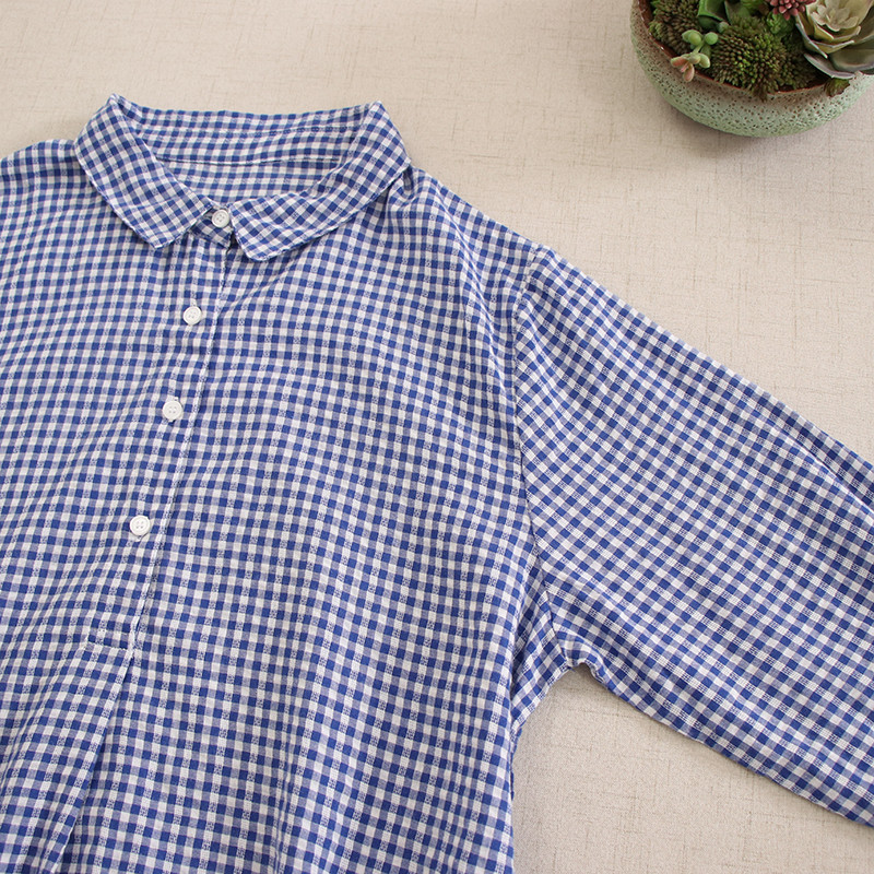 秋冬ニューモデル ヴィンテージチェック柄 ロングスリーブ ワンピース ルーズフィット 万能搭配 スクエアカラー リボン締