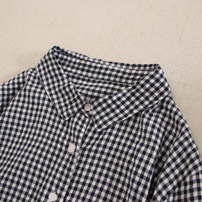 秋冬ニューモデル ヴィンテージチェック柄 ロングスリーブ ワンピース ルーズフィット 万能搭配 スクエアカラー リボン締