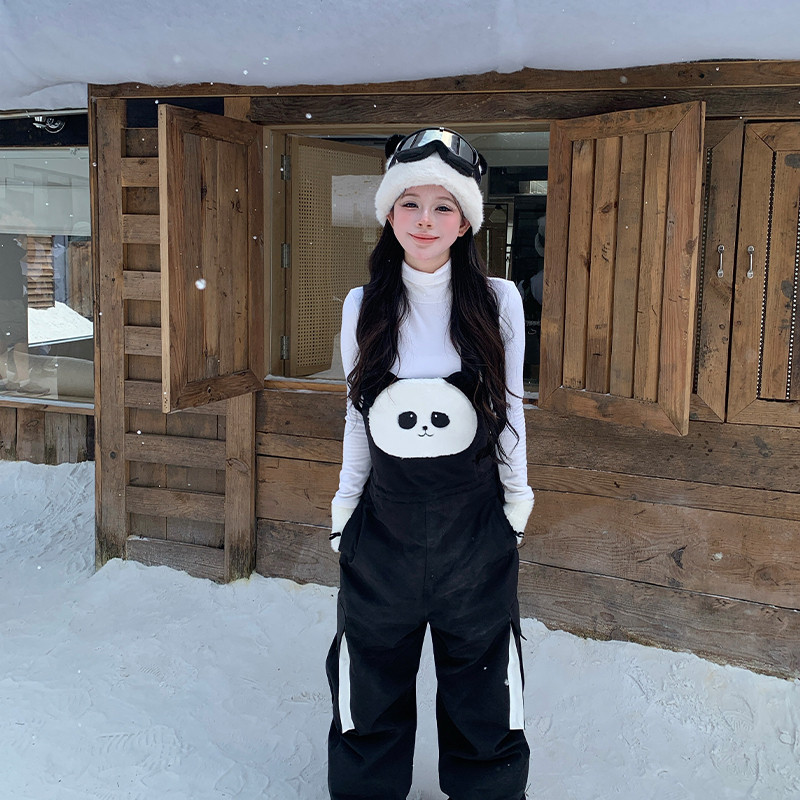 25-26秋冬限定 スノーボードウェア パンツ オーバーオール 可愛い メンズ レディース スノボウェア SN057