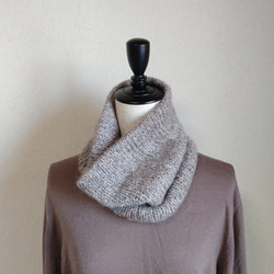 10%OFF】ブリオッシュ編みのたっぷりマフラー ミックスブラウン