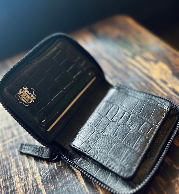 ラウンドジップ ショートウォレット 二つ折り財布 vent kobe 通販
