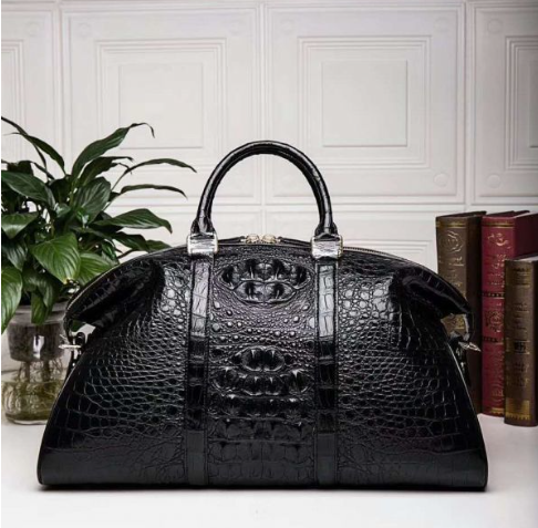 ワニ革 鞄 クロコダイルレザー ハンドバッグ 旅行バッグ 手揚げバッグ 出張 旅行用鞄 通勤 大容量 メンズ 男性