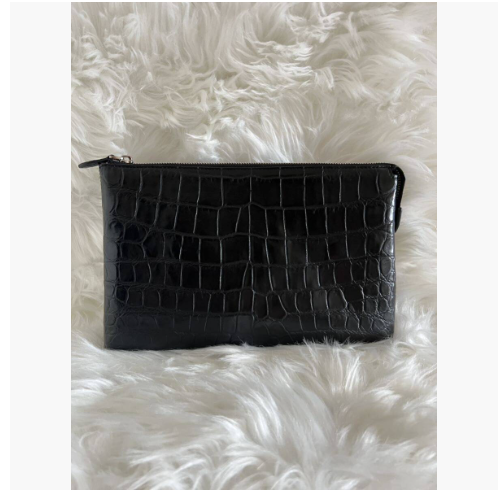 新品クロコダイル腹革セカンドバッグ 実物写真