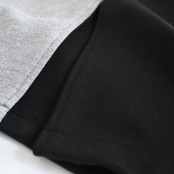 新作♦︎アシンメトリーバイカラーストレッチスカート ウール混＊ブラック× グレー＊着丈調整(M~3L) 5枚目の画像