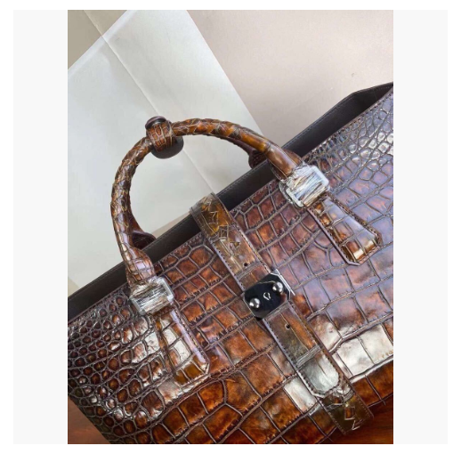 高級クロコダイルパティーヌ色染め大容量 バッグショウルターバック