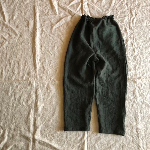 リネンウールのもんぺ　カーキグリーン リネンウールのもんぺ カーキグリーン ロングパンツ nuuMonpe 通販