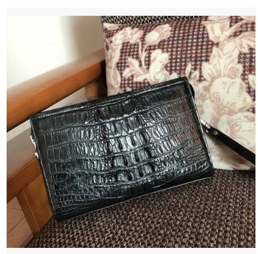 逸品 ワニ革 クロコダイルレザー セカンドバッグ 長財布 クラッチバッグ 携帯入りポケット 鞄 本革 メンズ 男性