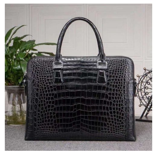 ワニ革 鞄 クロコダイルレザー ブリーフケース 書類かばん A4/PC対応 ハンドバッグ メンズ 男性 大容量