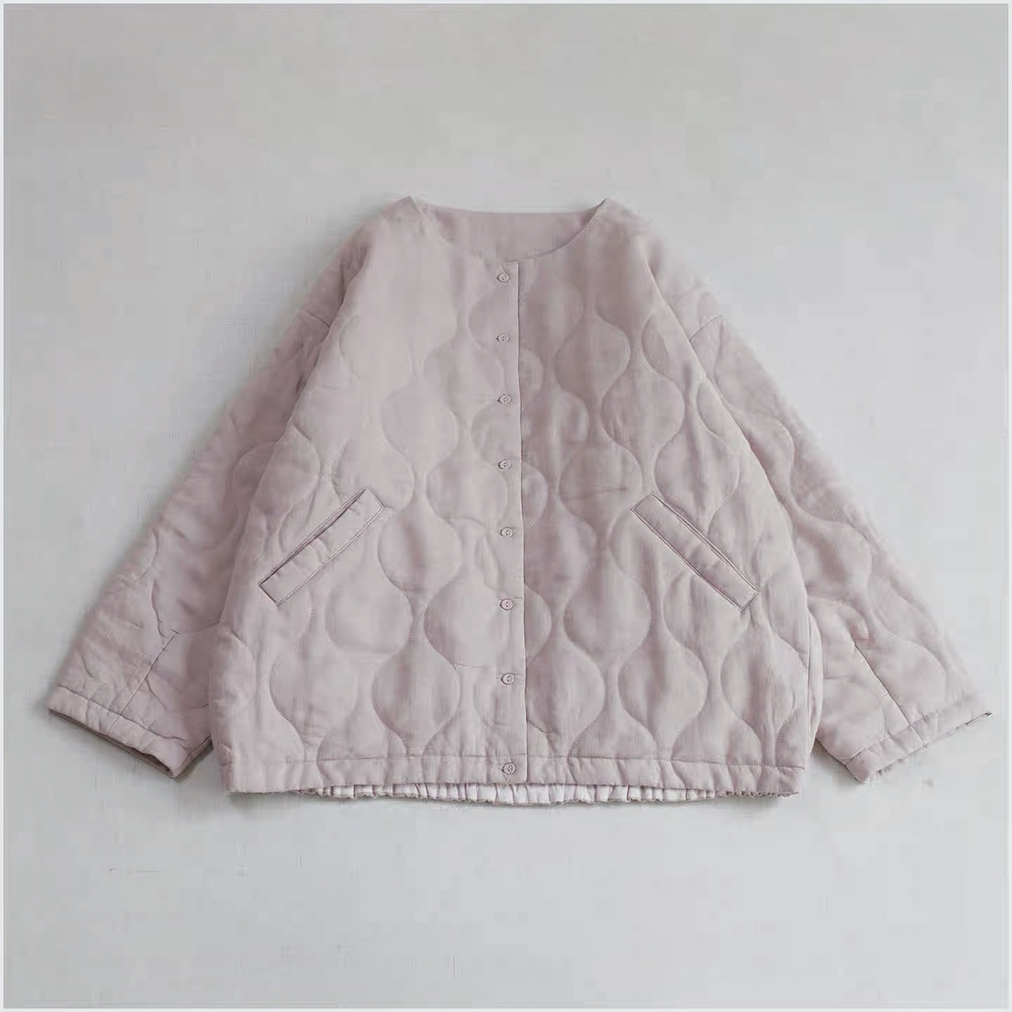 2025秋冬新作 レディース キルティング ノーカラーコート 中綿コート 秋冬 キルティング