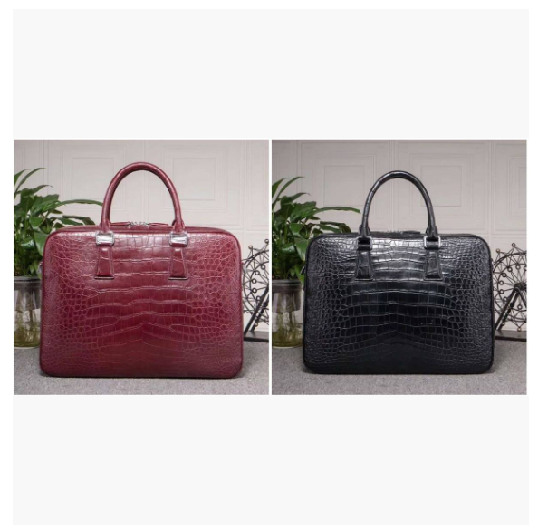 通勤用☆ワニ革保証 クロコダイル レザー 本革 ブリーフケース ハンドバッグ 斜め掛け メンズ ショルダーバッグ