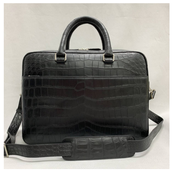 ナイルクロコダイル☆ワニ革保証 本革 レザー PC/A4対応 ブリーフケース ショルダーバッグ 男女兼用 トート ハンド