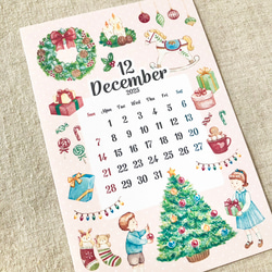 クリスマスデコレーション 2025年12月の日付シート（マスキングシール）sticker 4枚目の画像
