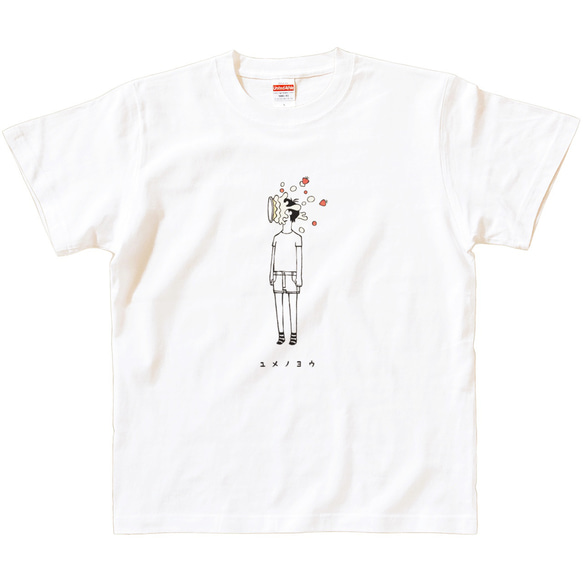半袖 Tシャツ 『顔面ケーキ・男子』 メンズ レディース イチゴ スイーツ 2枚目の画像