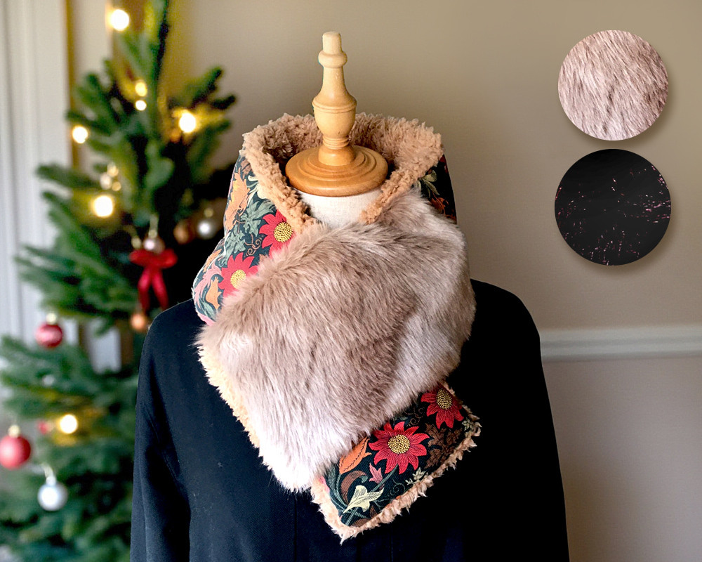 ◆ラスト１点リバティコーデュロイのふわもこマフラー◇2色から◇モリス