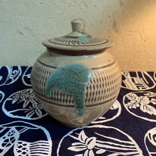 小鹿田焼 蓋付壺 Ontayaki Lidded Jar 立体・オブジェ 鎌倉梶原陶苑