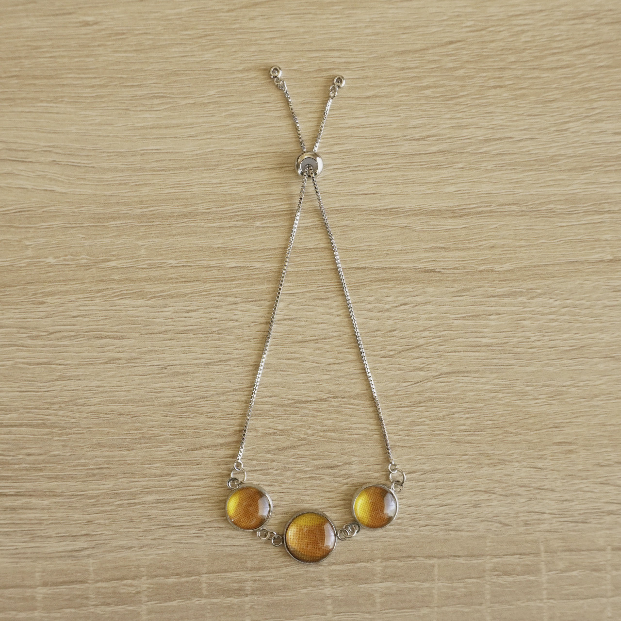 ドイツ vintage fabric  | クリアマル3Pブレスレット