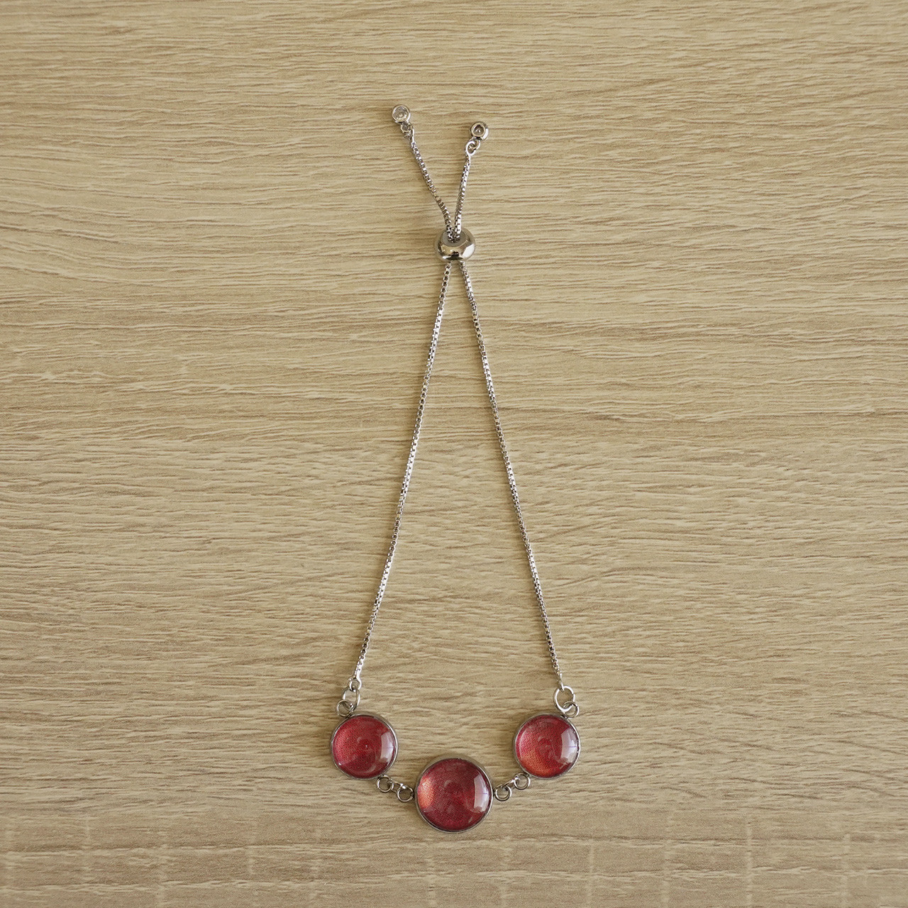 スイス vintage fabric  | クリアマル3Pブレスレット 4,400円