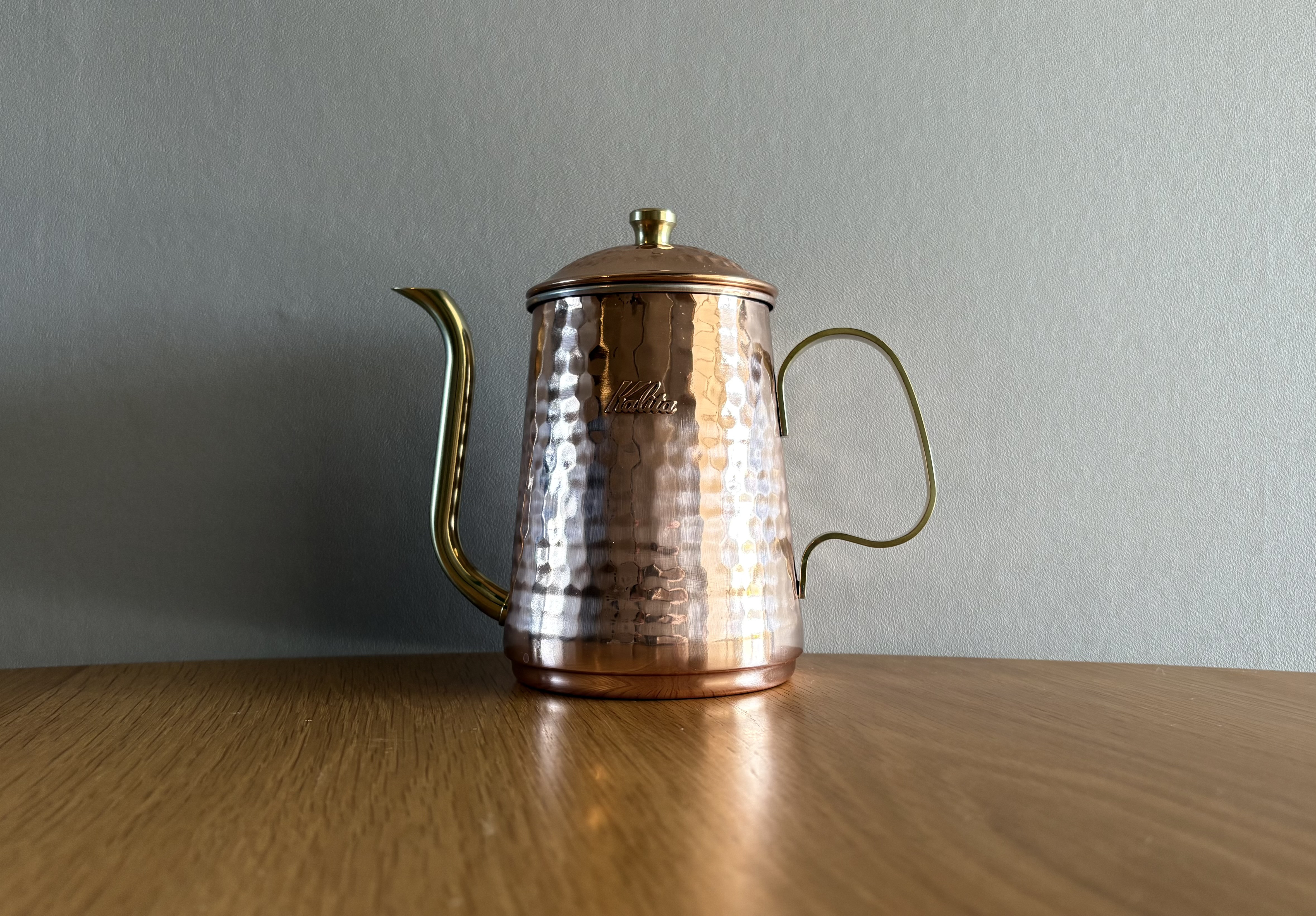 国産の古いカリタのコーヒーポット　ドリップポット　レトロ　アンティーク　骨董品