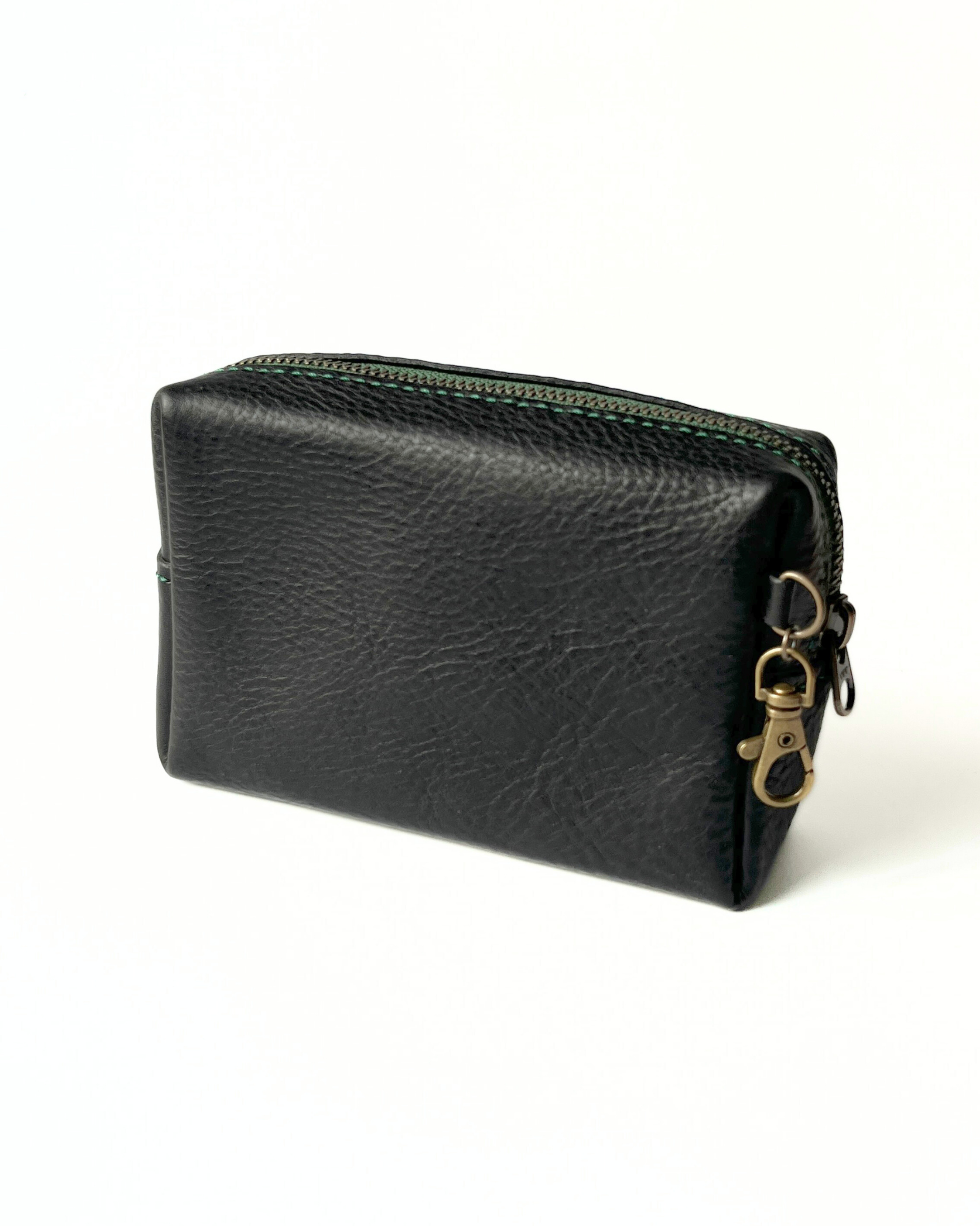 CUBOIDポーチ　Lサイズ　ケース　小物入れ　レザー　本革　イタリアンレザー メンズ　レディース　兼用　収納力　大容量