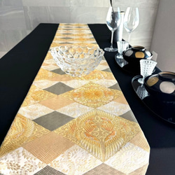 ◼︎51◼︎一点物 正絹 高級袋帯 春色 ランチョンマット4枚セット【帯