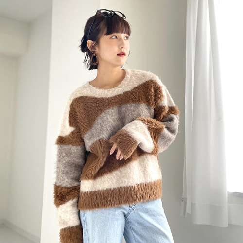 AW新作】年齢問わず着たい、大人の柄ニット♡ 高見えウェーブ柄