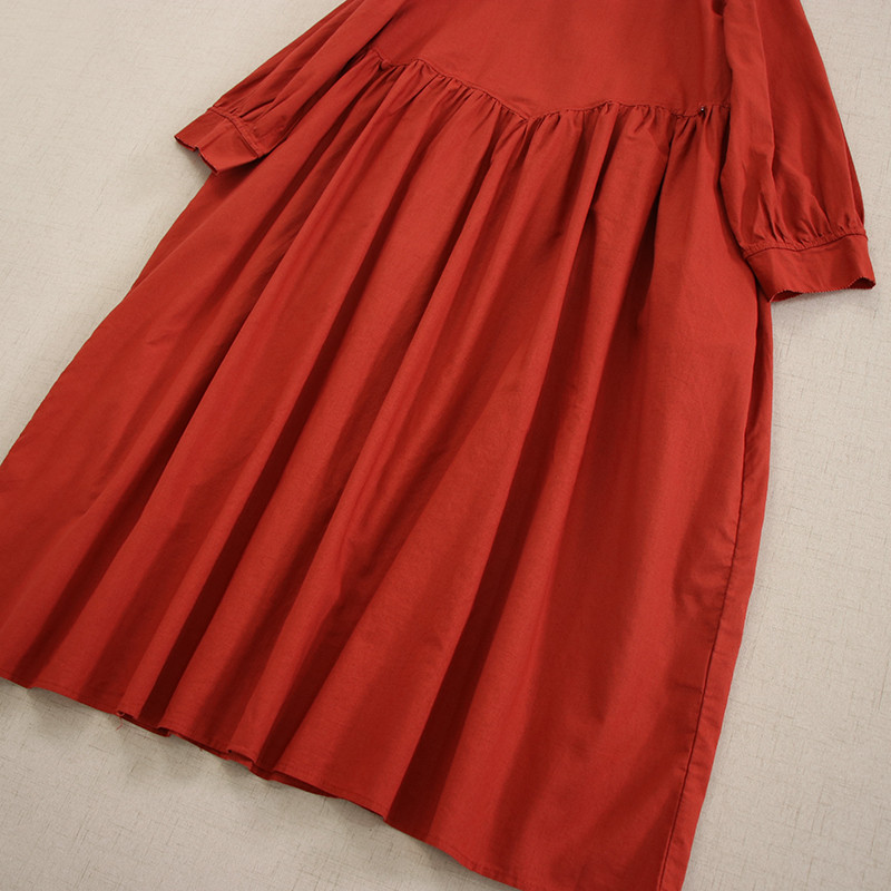 秋冬ニューモデル ユニセックスカジュアル ソリッドカラー ロングスリーブワンピース ルーズフィット 万能搭配 年齢を抑え