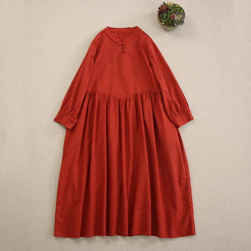 秋冬ニューモデル ユニセックスカジュアル ソリッドカラー ロングスリーブワンピース ルーズフィット 万能搭配 年齢を抑え