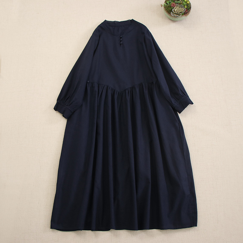 秋冬ニューモデル ユニセックスカジュアル ソリッドカラー ロングスリーブワンピース ルーズフィット 万能搭配 年齢を抑え