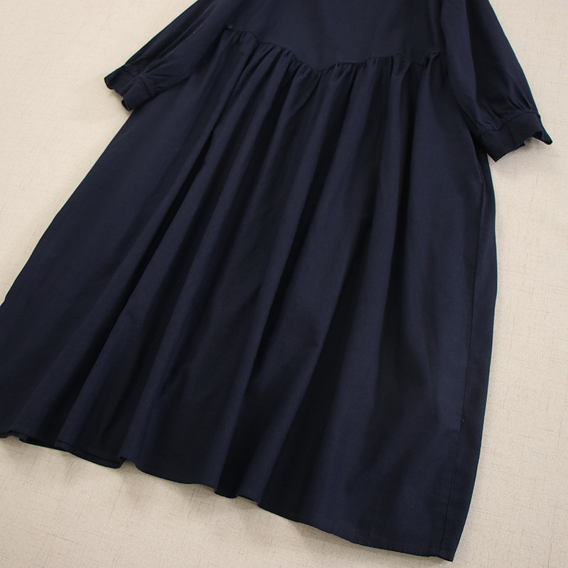 秋冬ニューモデル ユニセックスカジュアル ソリッドカラー ロングスリーブワンピース ルーズフィット 万能搭配 年齢を抑え