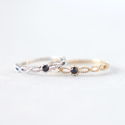 ハンドメイド シルバーリング「薔薇とガーネット」 指輪・リング 銀の