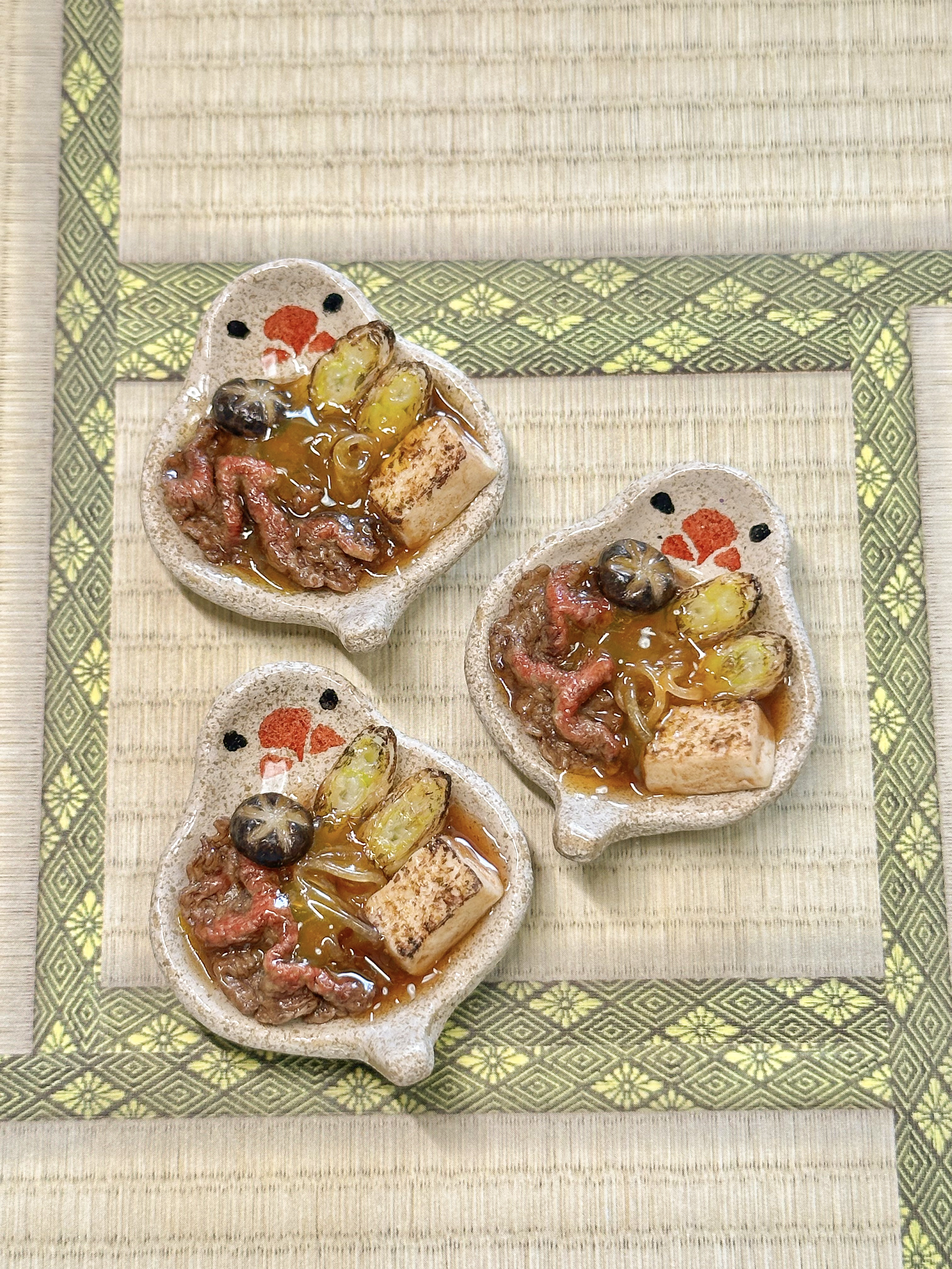 【ガチャ要素あり〼】文鳥すき焼き小鉢