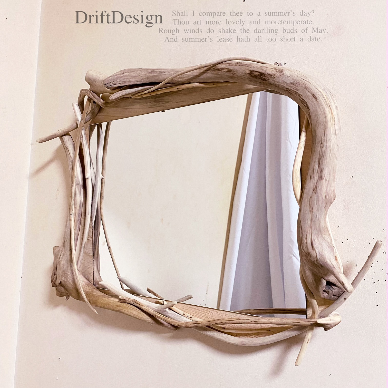 〜DriftDesign〜　希少流木アートの変木デザインインテリアミラー　鏡　ディスプレイ　インテリア　ウォールミラー 13,536円