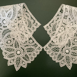 白ヴィンテージ風レース襟・レース襟モチーフ・レース付け襟 #5822