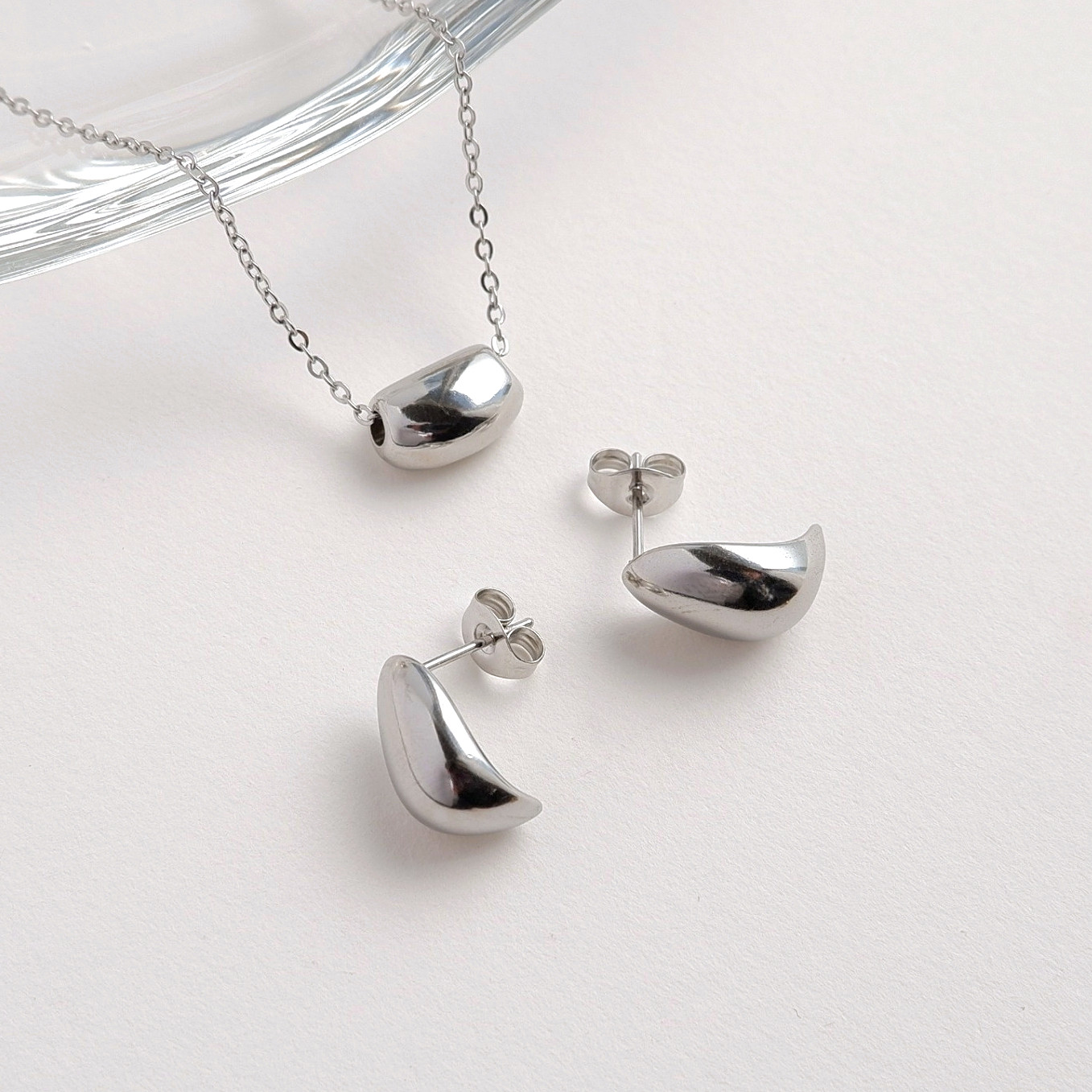 ビーンズ ピアス＆ネックレスセット シルバー   ｜新春福袋2026