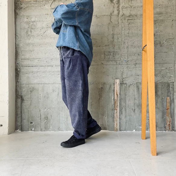 遠州織naturalコーデュロイ  サルエルパンツ 5枚目の画像