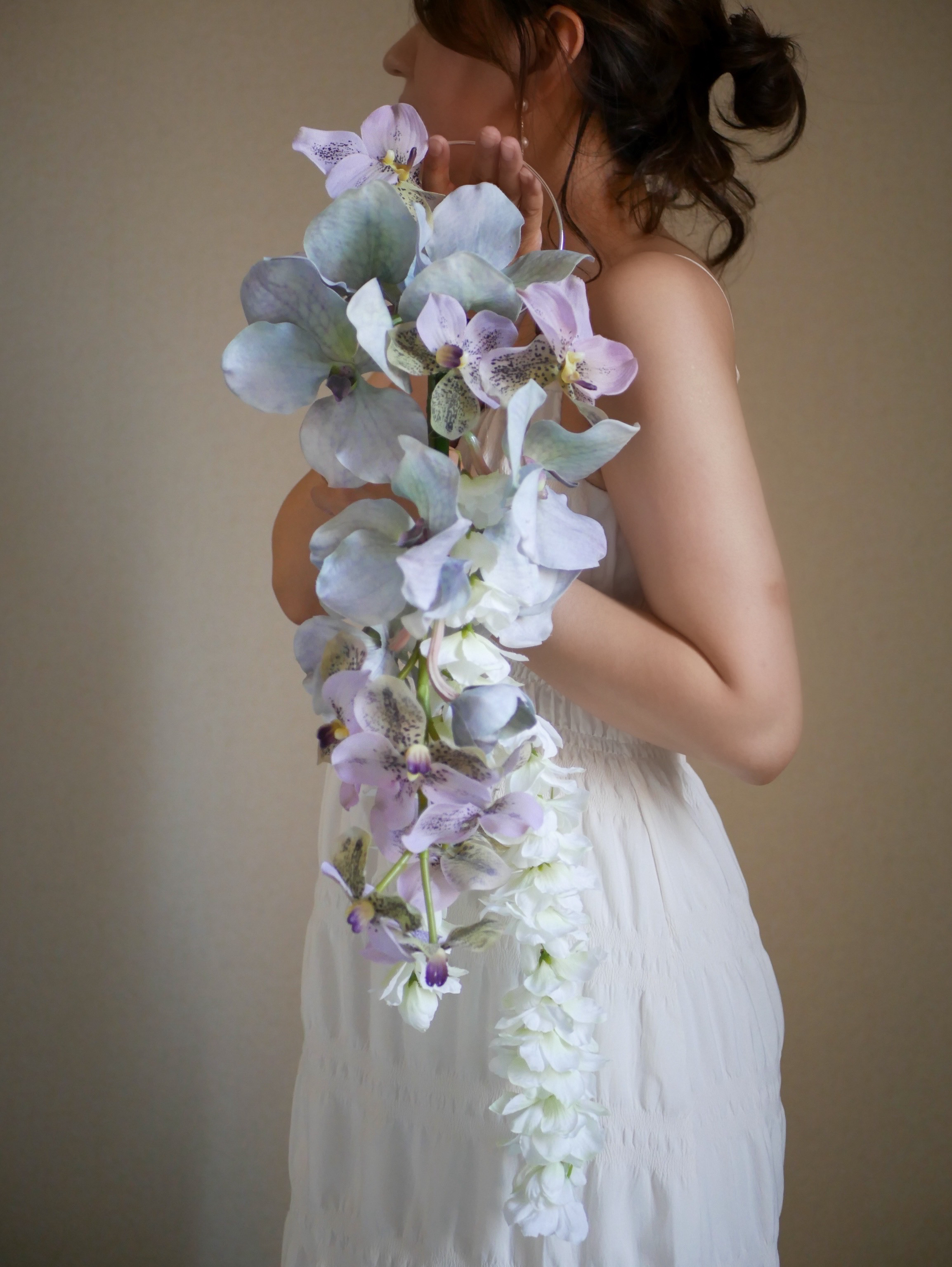 【リングブーケ】上品胡蝶蘭×リング｜アーティフィシャルフラワー｜大人可愛い韓国風サークルデザイン