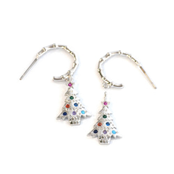 ejp934 [2件裝] 彩色鋯石迷你聖誕樹吊墜 第8張的照片