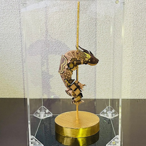 廻る！メリーゴーランド」（スチームパンク風～竜～）立体切り絵