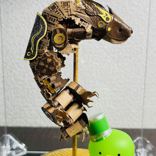 廻る！メリーゴーランド」（スチームパンク風～竜～）立体切り絵