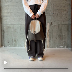 -maruyu- リネン帆布の小さめリュック 13枚目の画像