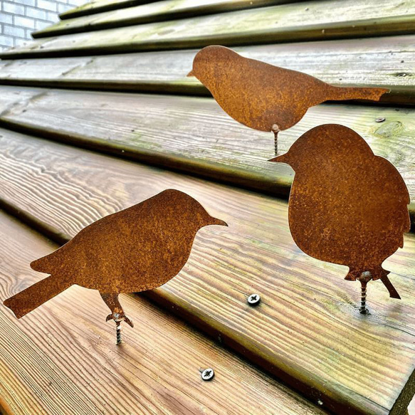 小鳥 置物 ゴールド オブジェ インテリア とり おしゃれ 庭 ガーデンオブジェ ガーデン オーナメント 置物 おしゃれ 鳥 庭 ブリキ オブジェ 飾り