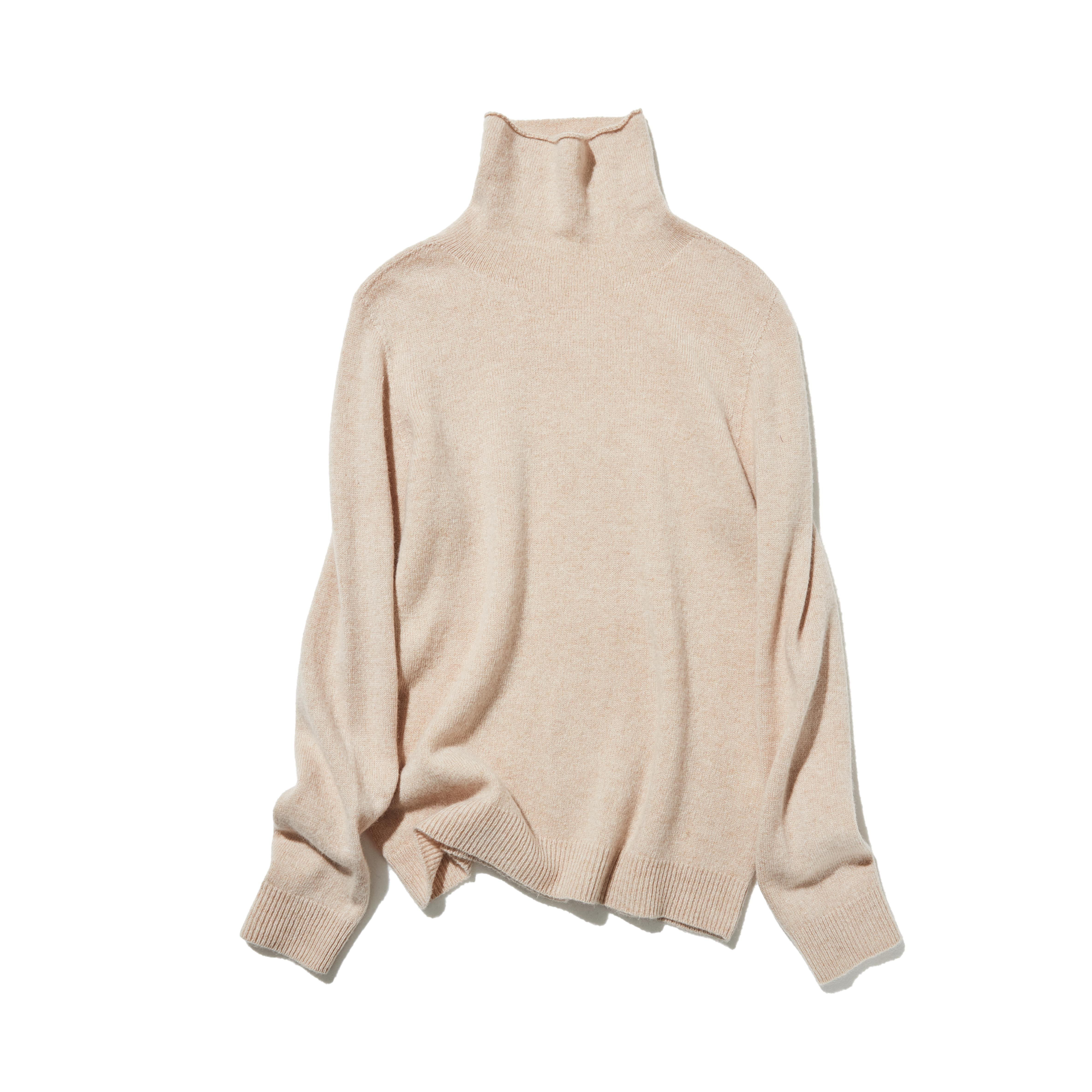 着心地がよく、きれいめに着られる 秋冬の大本命ニット ウール100％　ウールセーター  ベージュ251120-1 5,037円