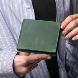 【限量清倉特賣】對折半錢包，小巧輕便，真皮材質，超薄，Outlet_HAW018 第5張的照片