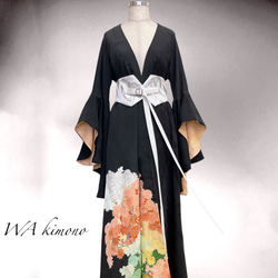 ドレープ袖 着物ガウン ドレスガウン 着物リメイク 演奏会 結婚式 バンド 和装 B71101 16枚目の画像