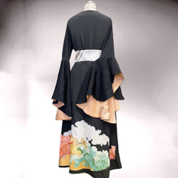 ドレープ袖 着物ガウン ドレスガウン 着物リメイク 演奏会 結婚式 バンド 和装 B71101 11枚目の画像