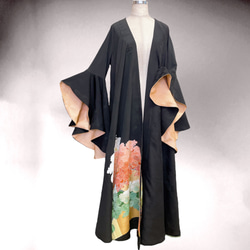 ドレープ袖 着物ガウン ドレスガウン 着物リメイク 演奏会 結婚式 バンド 和装 B71101 7枚目の画像