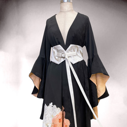 ドレープ袖 着物ガウン ドレスガウン 着物リメイク 演奏会 結婚式 バンド 和装 B71101 10枚目の画像