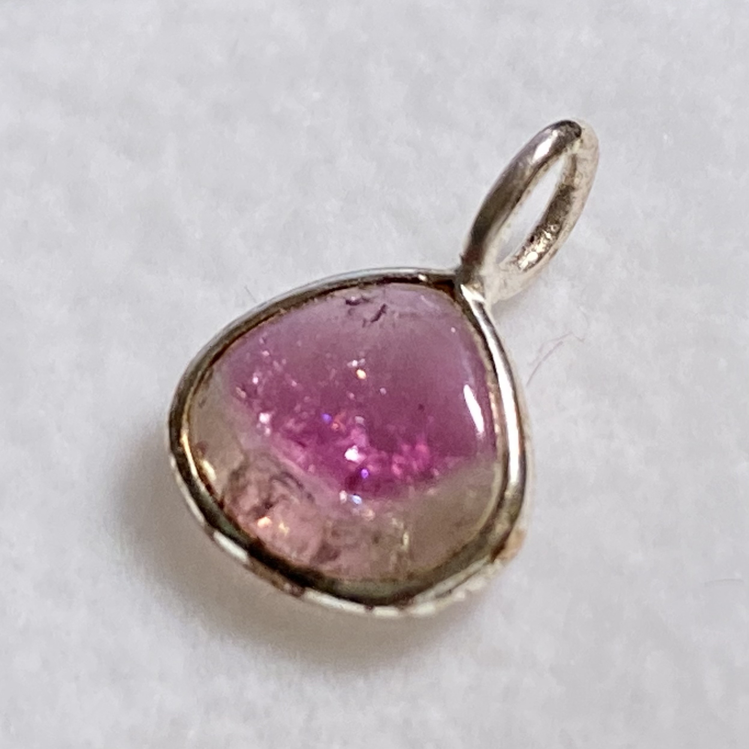 バイカラートルマリン　シルバーチャームCA19 天然石