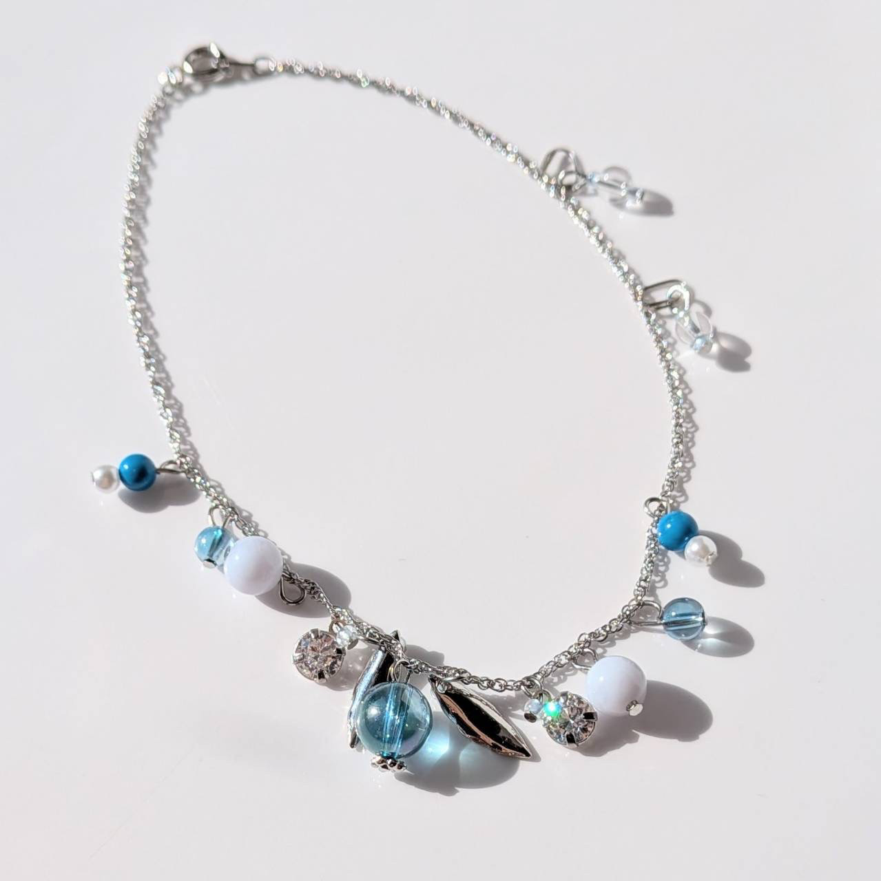 ブルーの天然石ブレスレット　アクアオーラ・トルコ石・ブルーレース　ペアアクセサリー　癒し