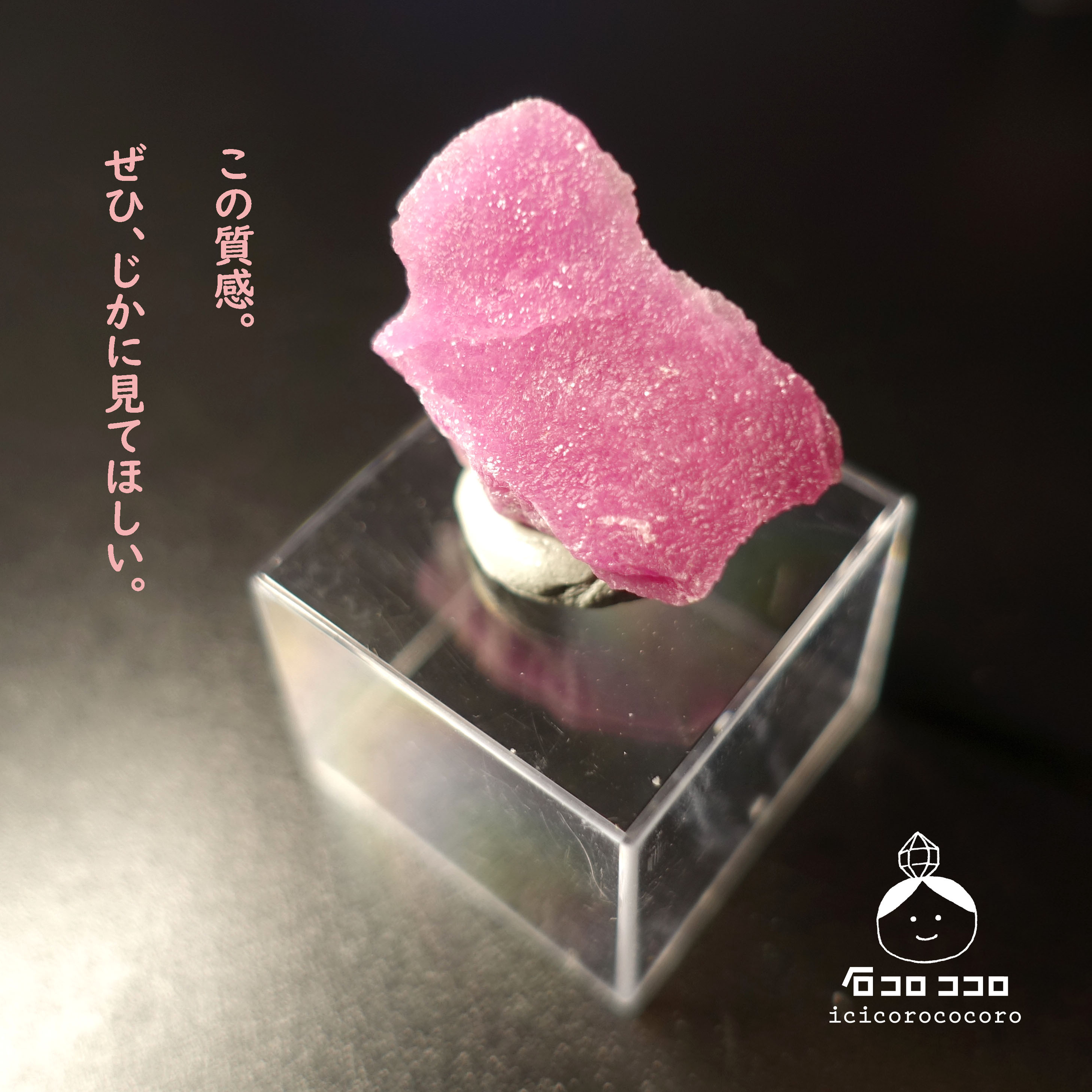 《国内送料無料》✦ ピンクの結晶 ✦ コバルトカルサイト 11 「 グミひとつ 」  モロッコ直輸入【かわいい鉱物標本】